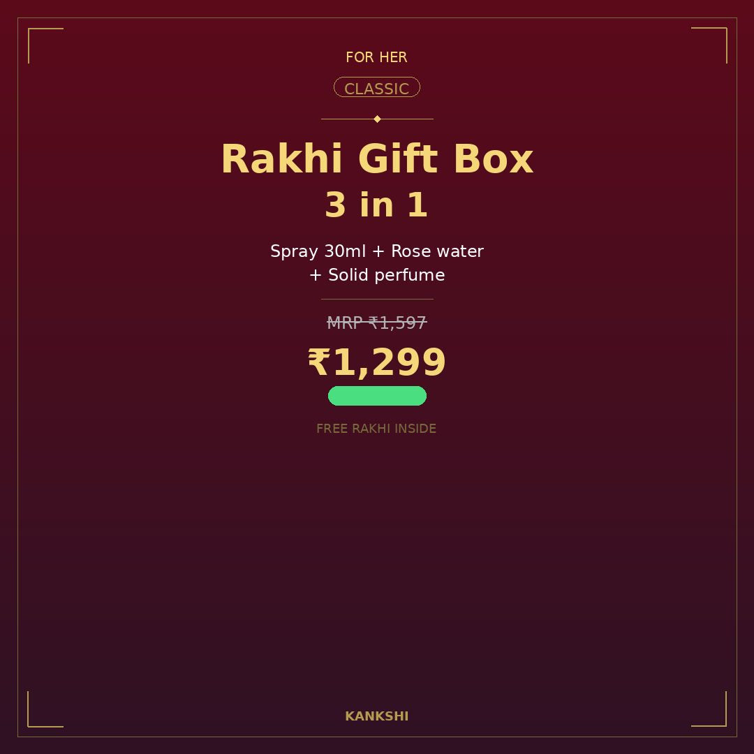 Rakhi Gift Box — 3 in 1 (For Her)