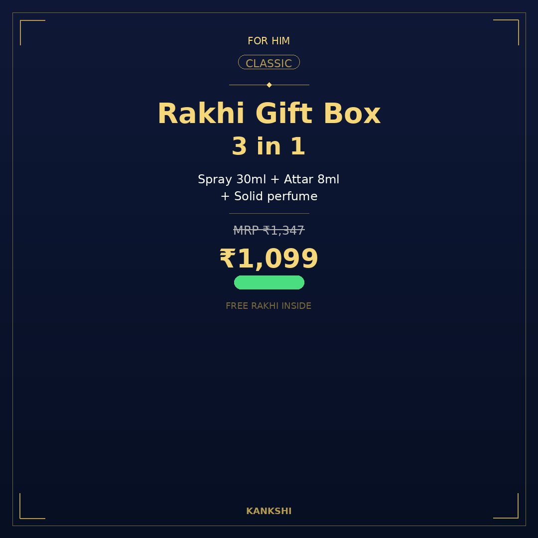 Rakhi Gift Box — 3 in 1 (For Him)