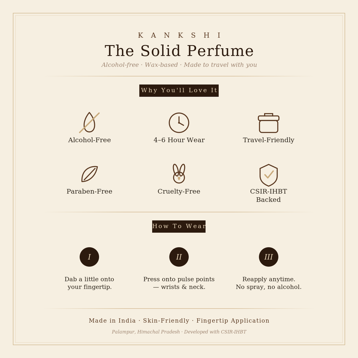 Kankshi Solid Perfume — key benefits and how to wear